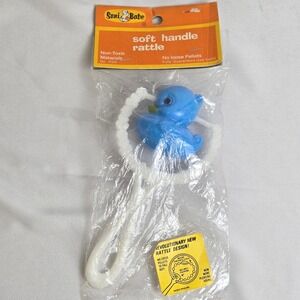 Vintage Sani Babe Soft Handle Rattle, 115R, New NOS